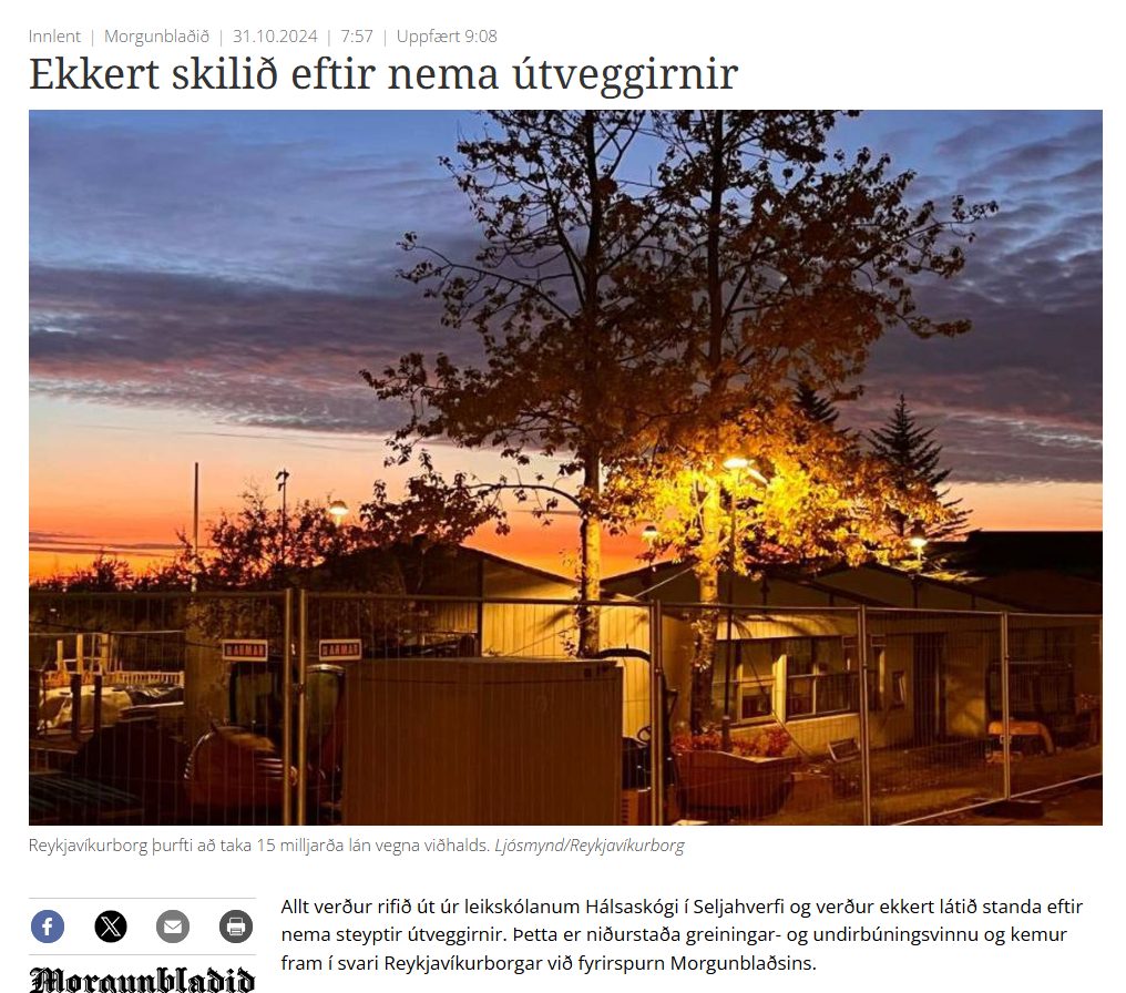 Sólarlag í Breiðholti.